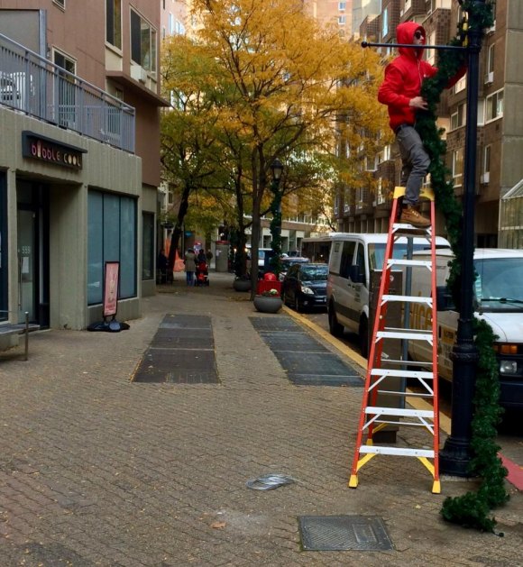 Bubble Cool Update: Reopened Saturday Holiday Decorations were strung outside Bubble Cool, last week, while the shop remained closed.